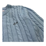 SUN68 maglia girocollo tinta unita con ricamo logo Azzurro per Bambino K44355XX AZZURRO SUN68 