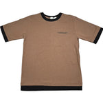 Paolo Pecora T-Shirt Girocollo Tinta Unita con Profili In Contrasto per Bambino PP4347 MARRONE PAOLO PECORA 