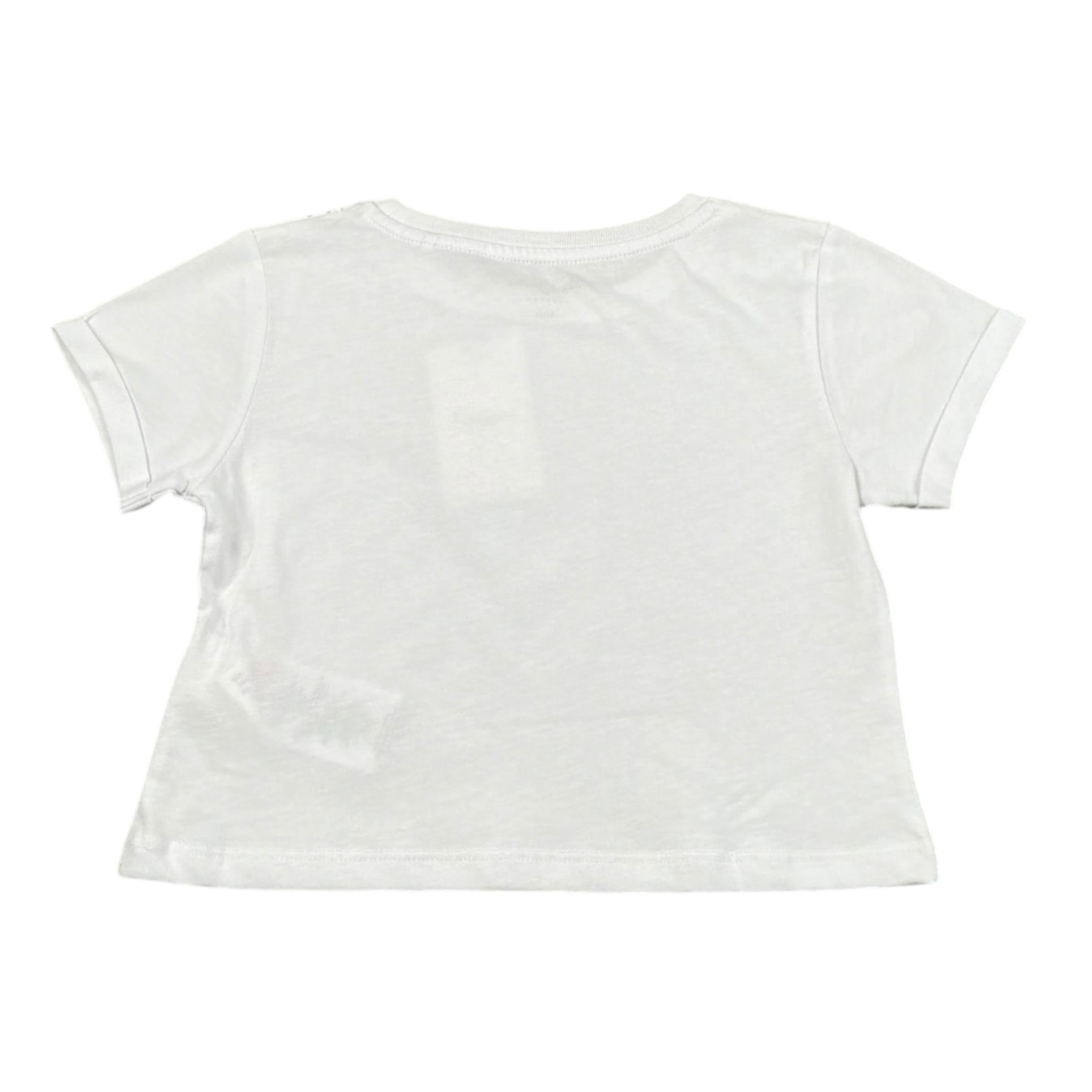 Pepe Feamo T-Shirt Tinta Unita con Applicazioni per Bambina PG503155 BIANCO PEPE FEAMO 