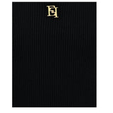 ELISABETTA FRANCHI abito tinta unita mezzo collo con logo Nero per Bambina EFAB544 NERO ELISABETTA FRANCHI 