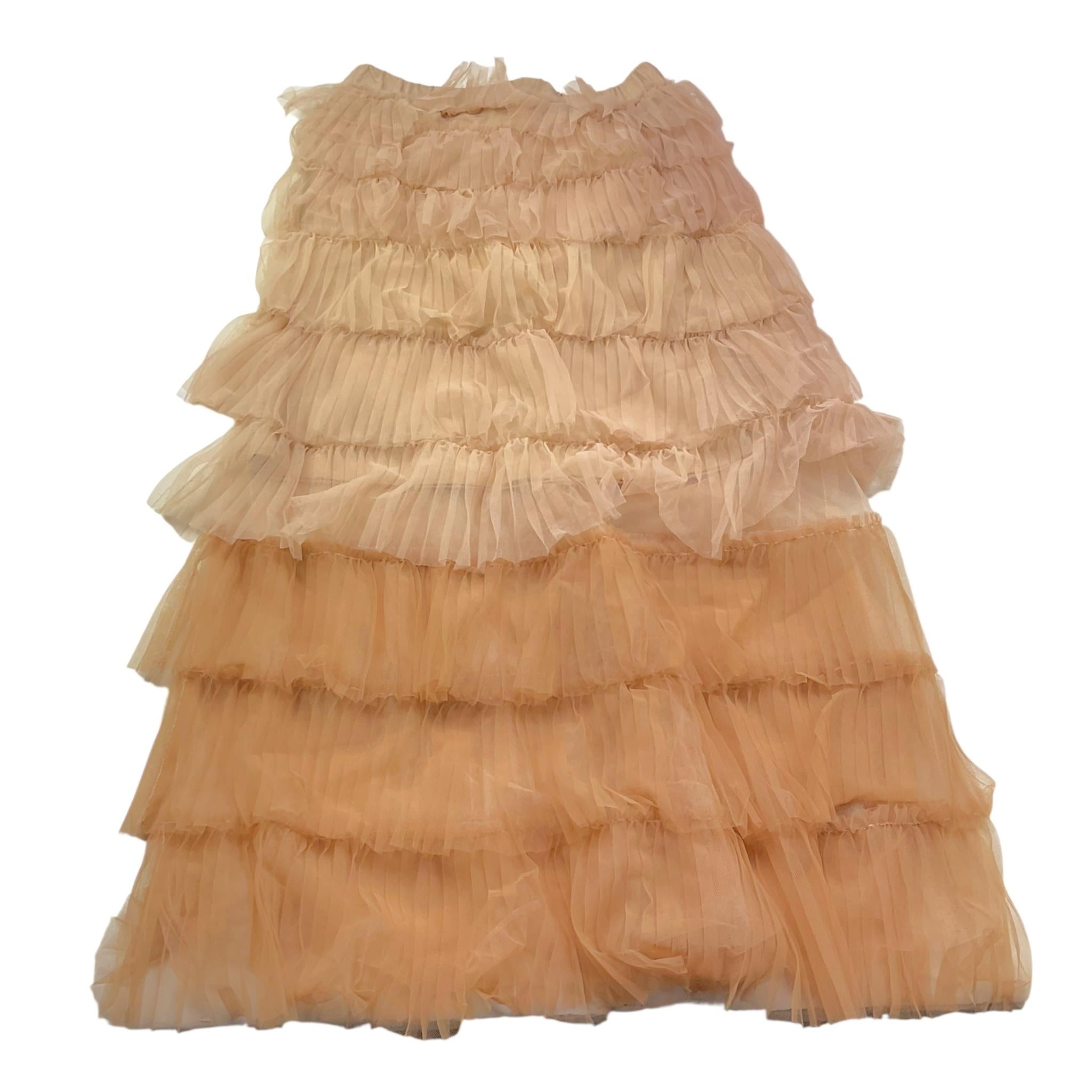 Twinset Gonna Tinta Unita con Tulle per Bambina 251GJ2QS1 BEIGE TWINSET 