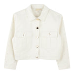 Michael Kors Giubbino Denim Tinta Unita con Applicazioni per Bambina R30293 CREMA MICHAEL KORS 