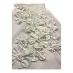 Fun & Fun Abito Giromanica Tinta Unita con Applicazioni per Bambina FNCBDR01059 BIANCO FUN & FUN 