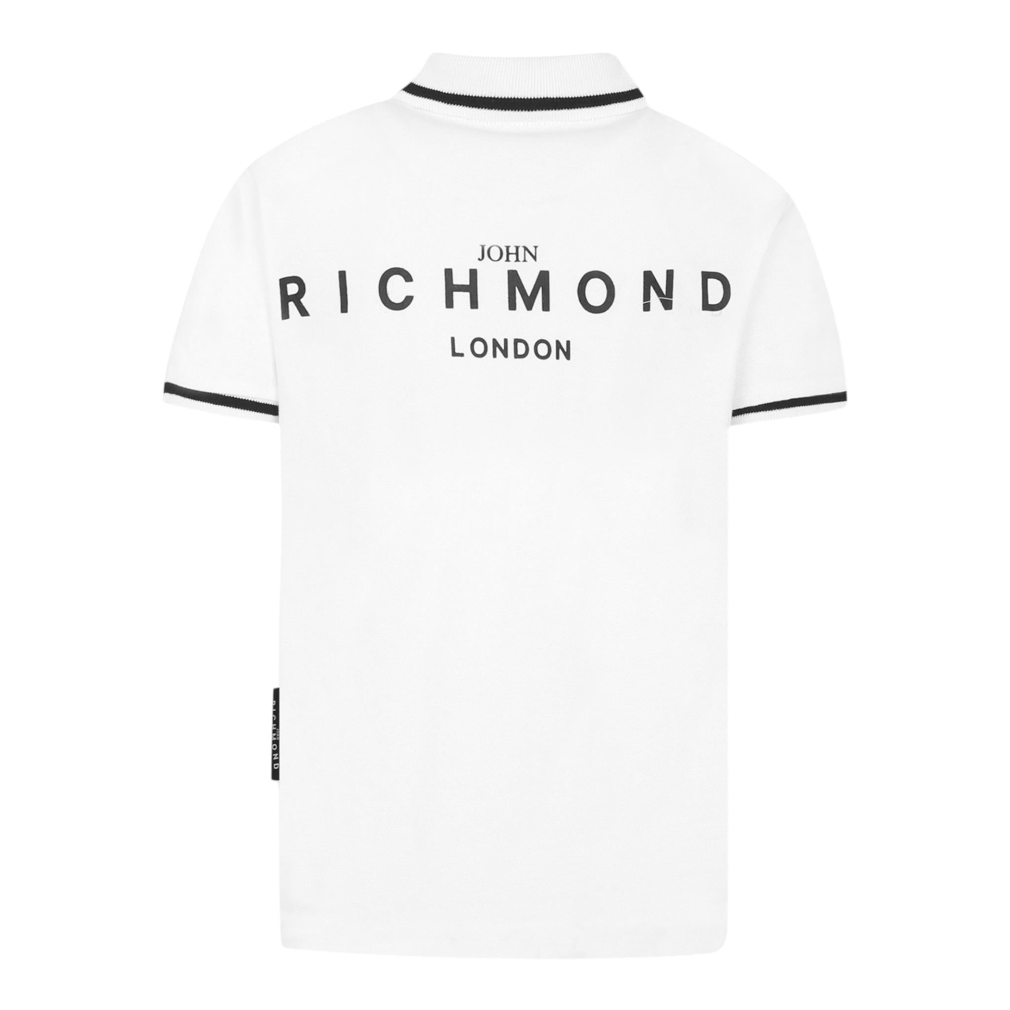 John Richmond Polo Mezza Manica Tinta Unita per Bambino RBP25010POX BIANCO JOHN RICHMOND 
