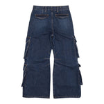 DIESEL jeans tinta unita modello palazzo/cargo Blu per Bambina J01725XX BLU DIESEL 