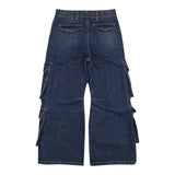 DIESEL jeans tinta unita modello palazzo/cargo Blu per Bambina J01725XX BLU DIESEL 