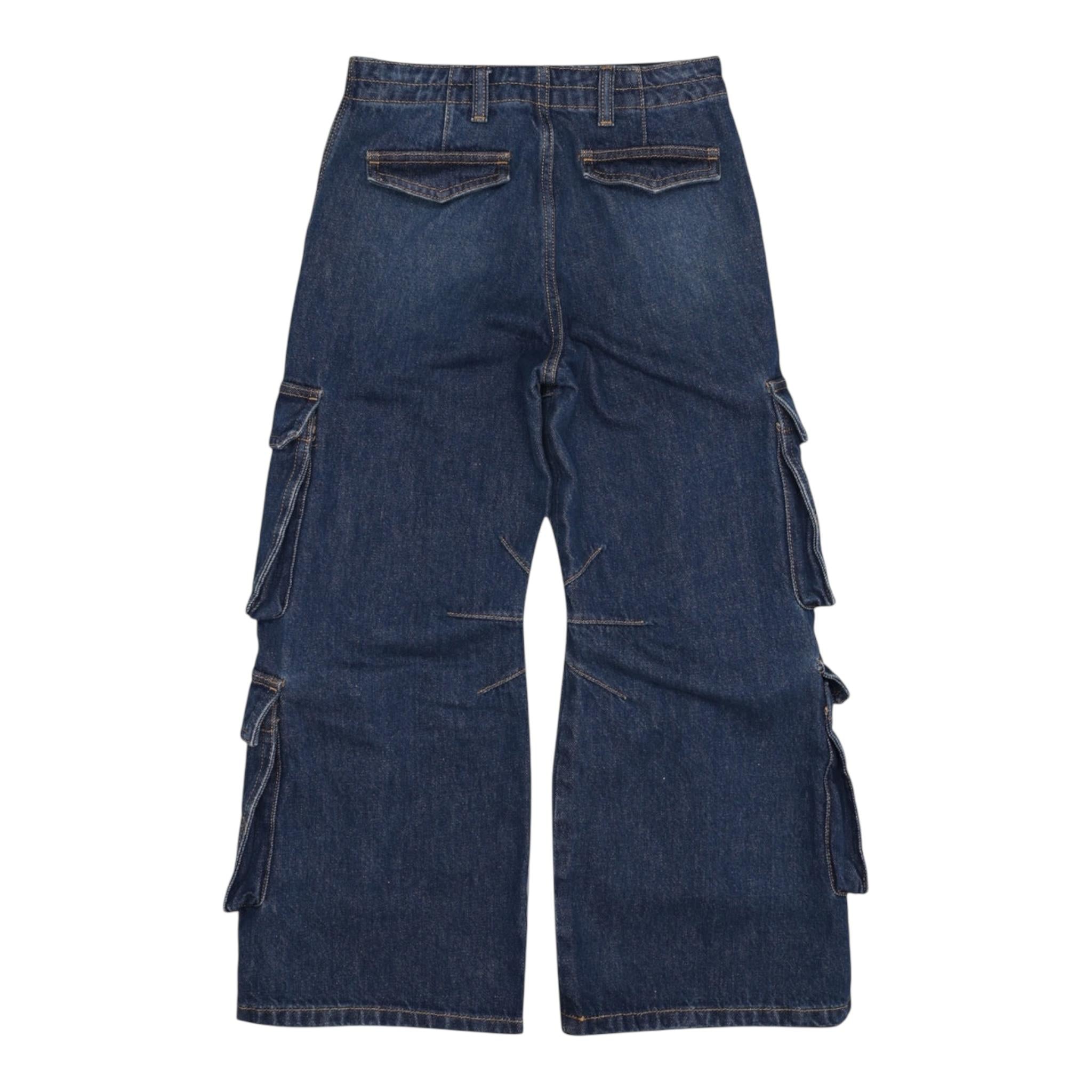 DIESEL jeans tinta unita modello palazzo/cargo Blu per Bambina J01725XX BLU DIESEL 