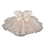 Gugu Gaga Abito Cerimonia Tinta Unita con Tulle per Neonata GF6085I ROSA GUGU GAGA 