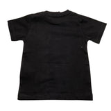 Cesare Paciotti Solid Color Crew Neck T-Shirt with Black Logo Print for Newborns