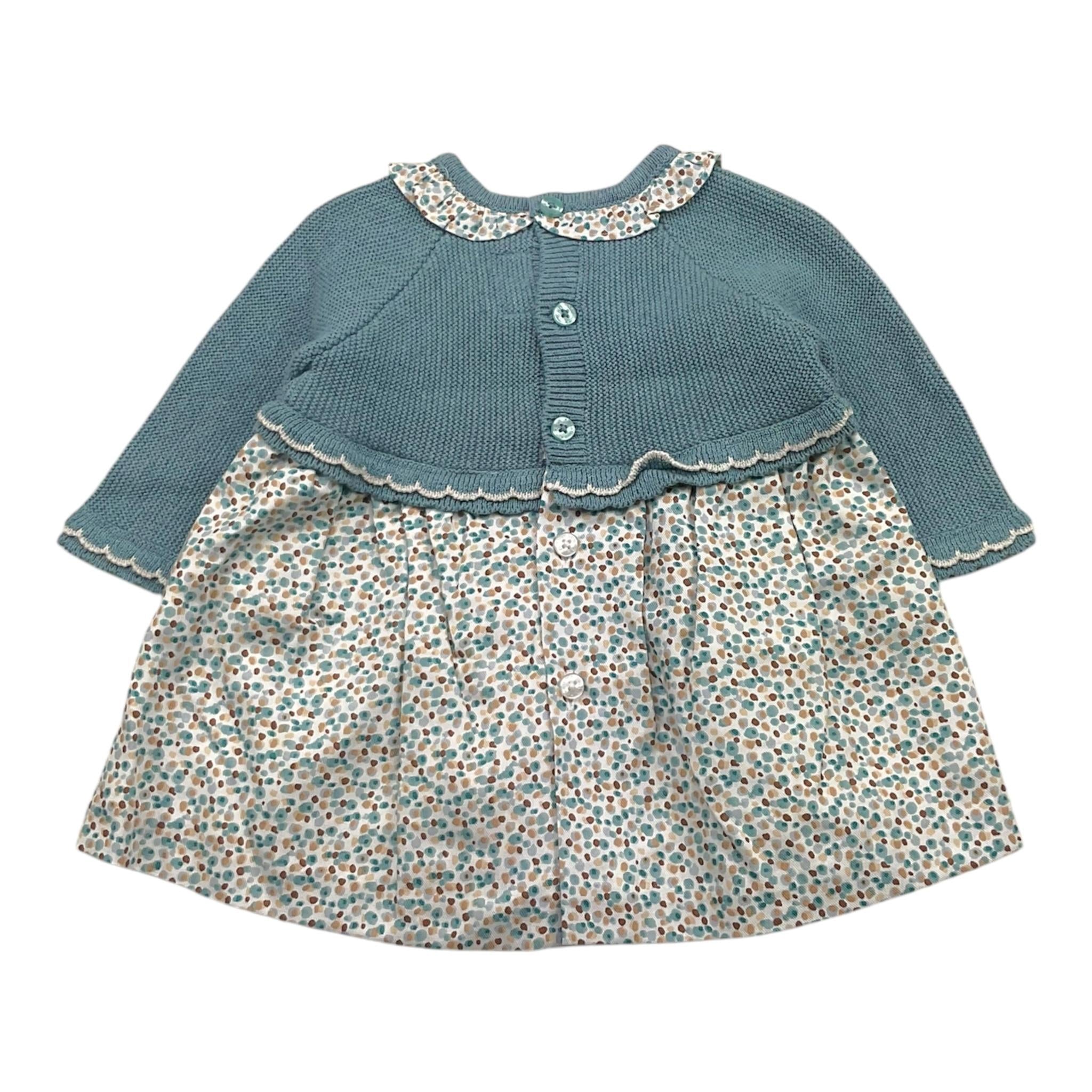 MAYORAL abito bicolore con fatasia Azzurro per Neonata 2886 AZZURRO MAYORAL 