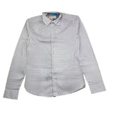 Alessandro Lamura Plain Shirt With White Striped Pattern For Boys