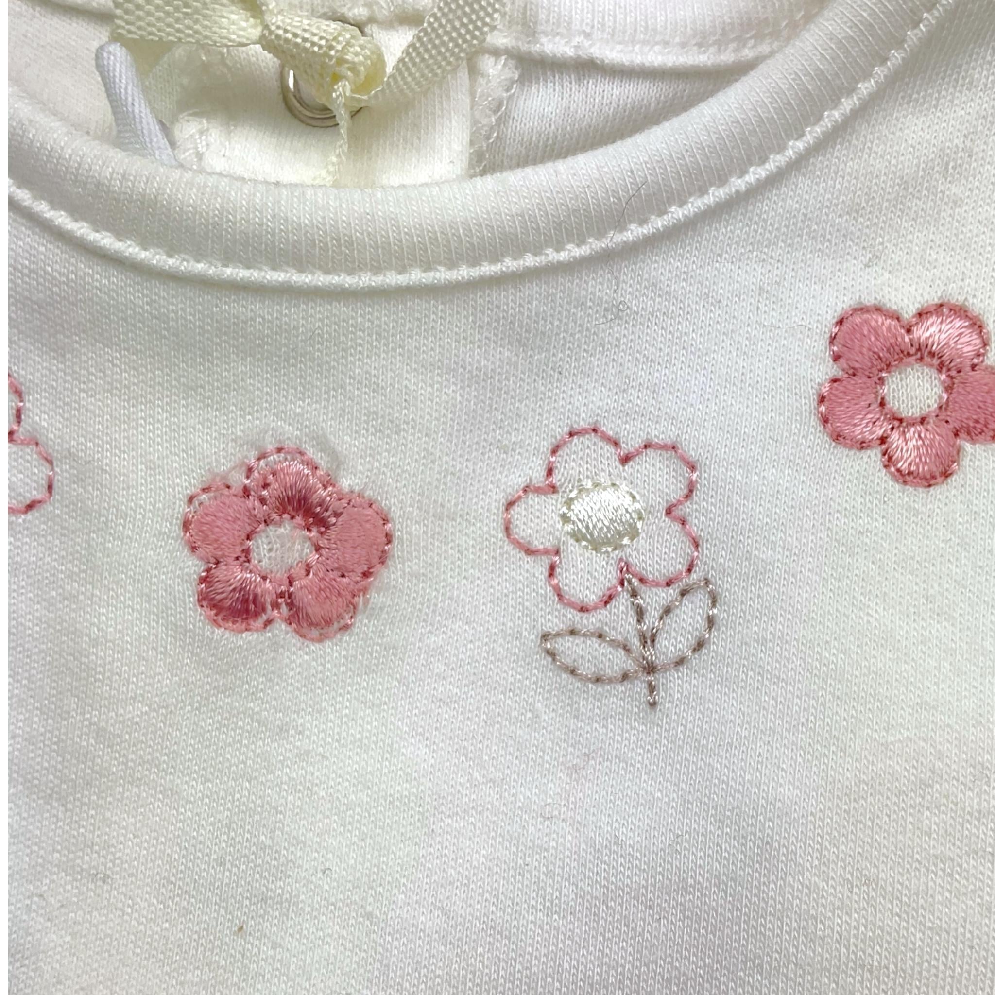 MINI BANDA shirt girocollo tinta unita con applicazioni Bianco per Neonata 3A767 BIANCO MINI BANDA 