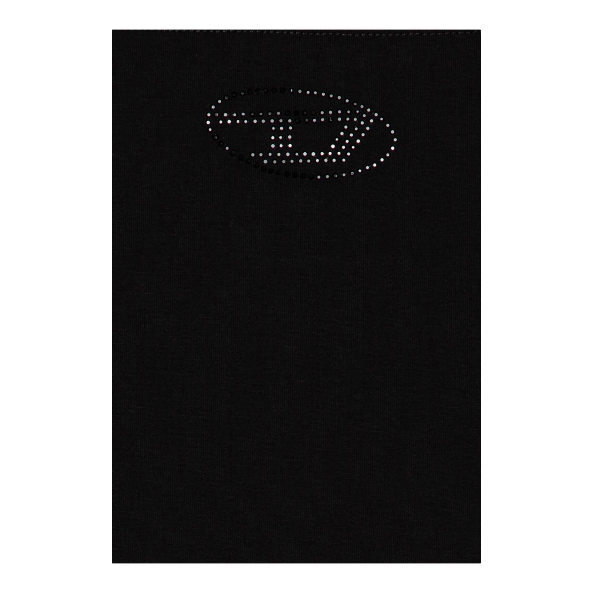 Diesel Canotta Bretelline Tinta Unita con Stampa Brillantinata per Bambina J02201 NERO DIESEL 