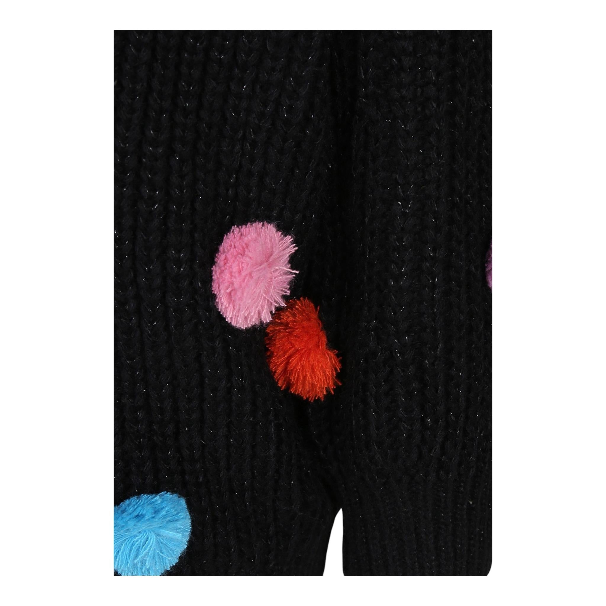STELLA McCARTNEY cardigan tinta unita con applicazioni Nero per Bambina TV9C40 NERO STELLA McCARTNEY 