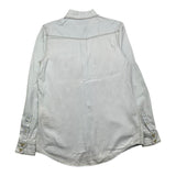 Berne Long Sleeve Denim Shirt Solid Color Light Blue For Boys
