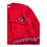 LE BEBE' cardigan tinta unita con stampa Rosso per Neonato LBG4991 ROSSO LE BEBE' 