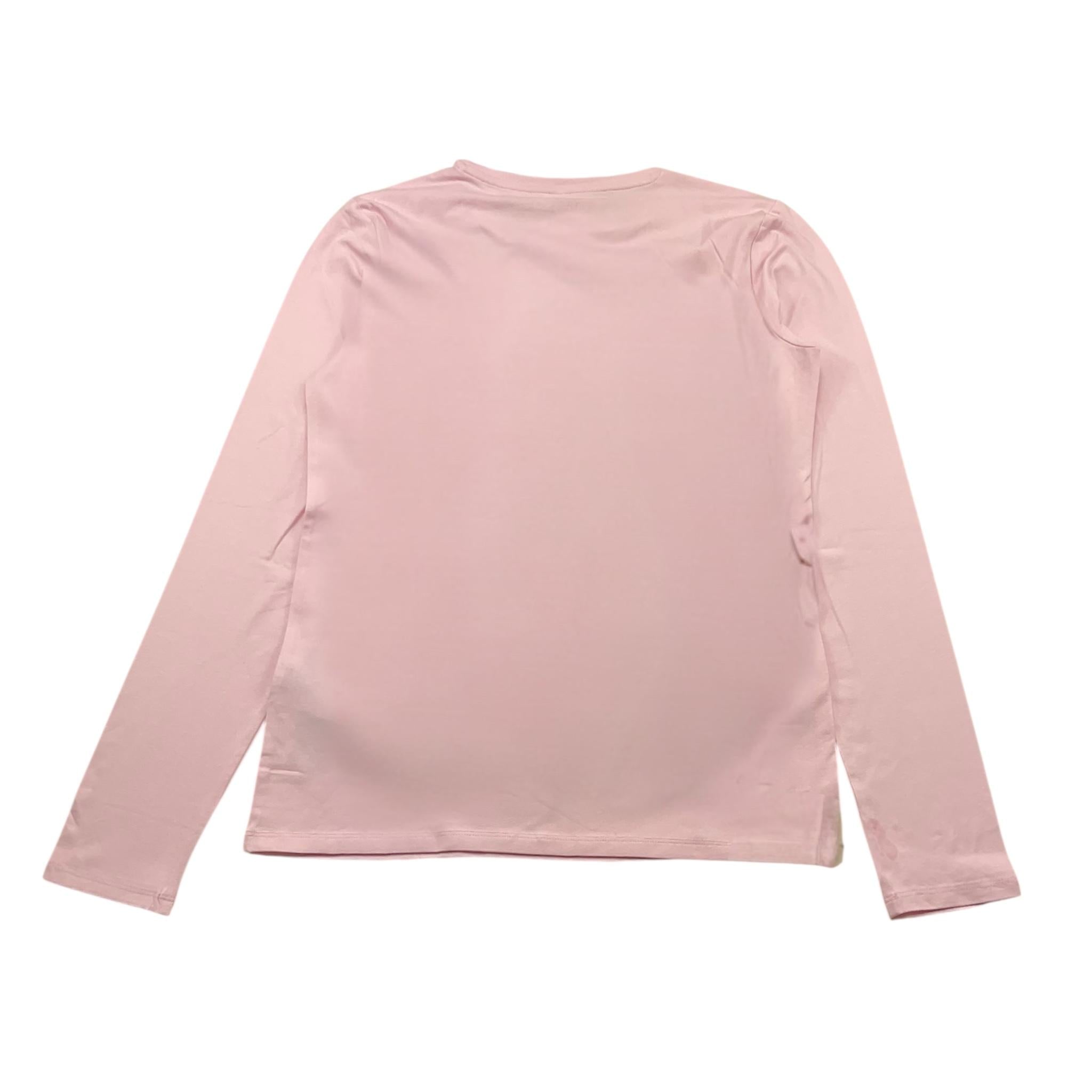 GUESS shirt tinta unita girocollo con stampa Rosa per Bambina J4YI05K6YW4 ROSA GUESS 