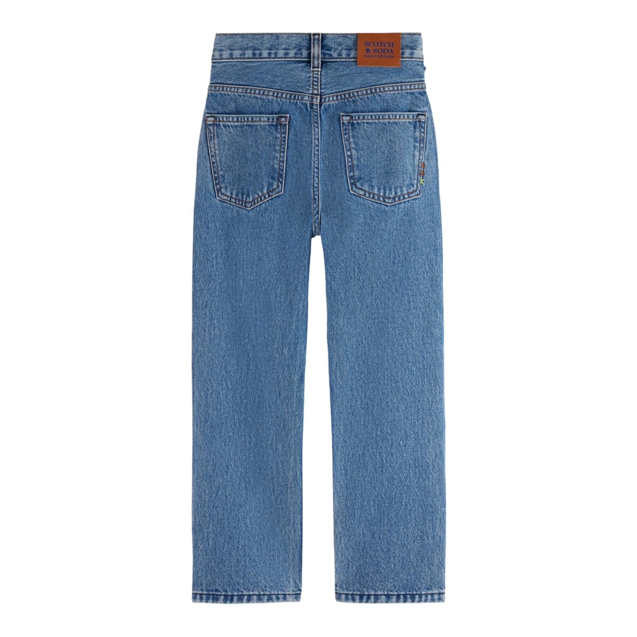 Scotch & Shrunk Jeans Tinta Unita con Girovita Regolabile per Bambino 180158 BLU SCOTCH & SHRUNK 