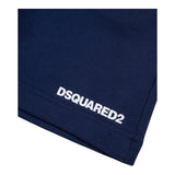 Dsquared2 Bermuda In Tuta Tinta Unita con Stampa per Bambino DQ2738XX BLU DSQUARED2 