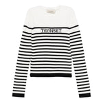 TWINSET maglia bicolore con fantasia a righe Bianco/nero per Bambina 242GJ3030 BIANCO/NERO TWINSET 