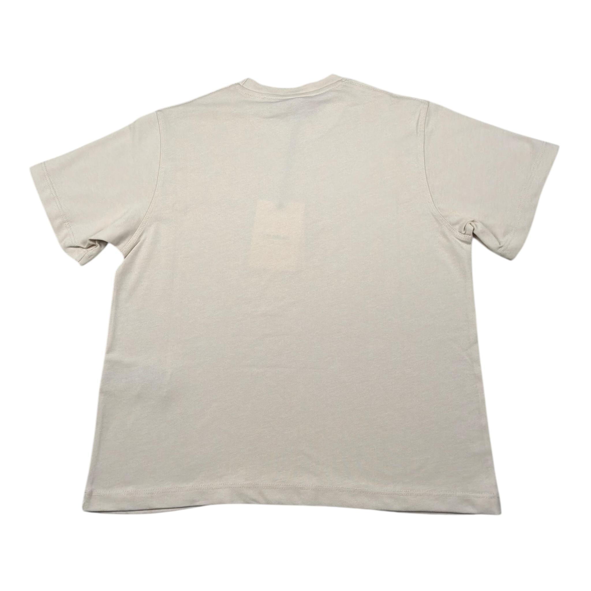 I'M Brian T-Shirt Girocollo Tinta Unita con Logo per Bambino TS3328J PANNA I'M BRIAN 