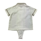 La Stupenderia Shirt Model Body Solid Color With Cream Contrasts For Newborn