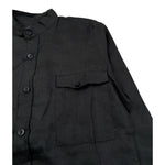 Madd Camicia Manica Lunga tinta unita Collo Coreano Nero per Bambino MAJ2011 NERO MADD 