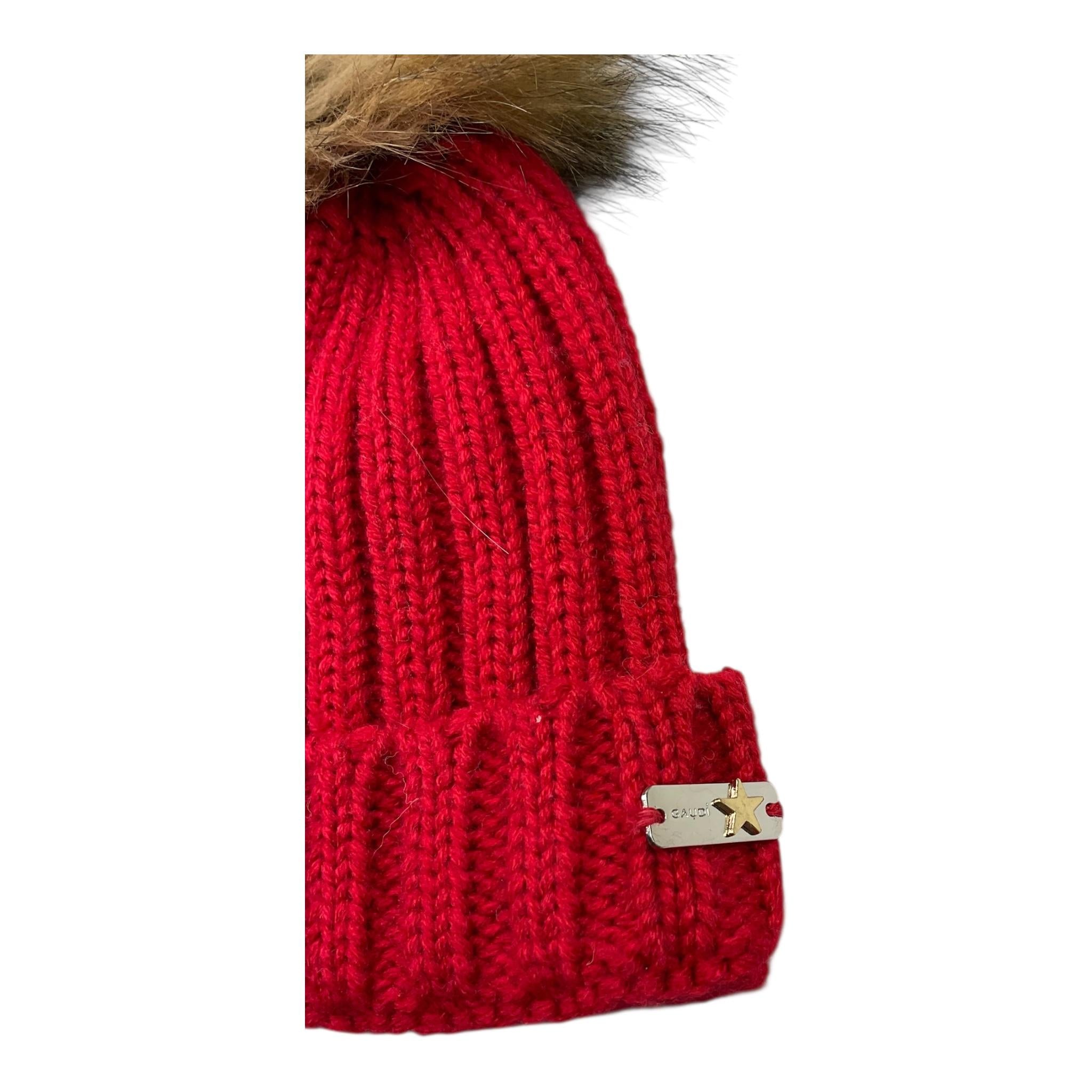 GAUDI' cappello tinta unita con pon pon Rosso per Bambina 54KD91952 ROSSO GAUDI' 