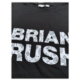 Brian Rush T-Shirt Girocollo tinta unita con Stampa Nero per Bambino TSHBR NERO BRIAN RUSH 