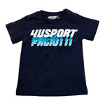 Cesare Paciotti T-Shirt Gitocollo Tinta Unita con Stampa per Neonato TSP0104N BLU CESARE PACIOTTI 