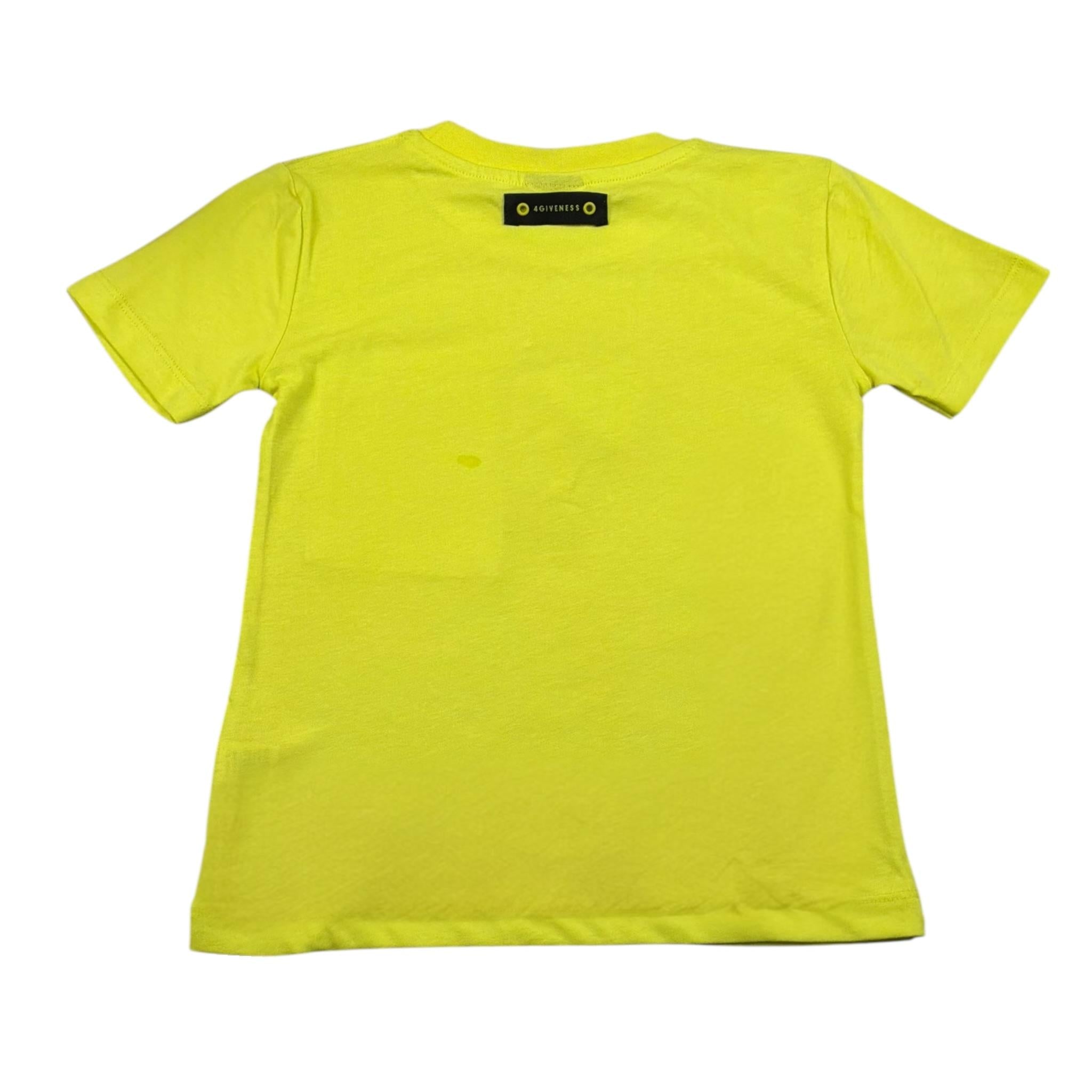 4Giveness T-Shirt Tinta Unita Girocollo per Bambina FGC4077 GIALLO 4GIVENESS 