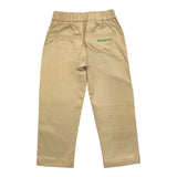 Trussardi Solid Color Pants with Elastic Waist Beige for Newborns