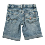 Guess Bermuda In Denim Tinta Unita con Girovita Regolabile per Neonato N5GD00D41E0XX AZZURRO GUESS 