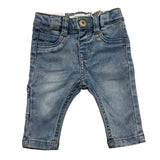 Name.It Jeans Solid Color With Adjustable Waist Light Blue For Newborn
