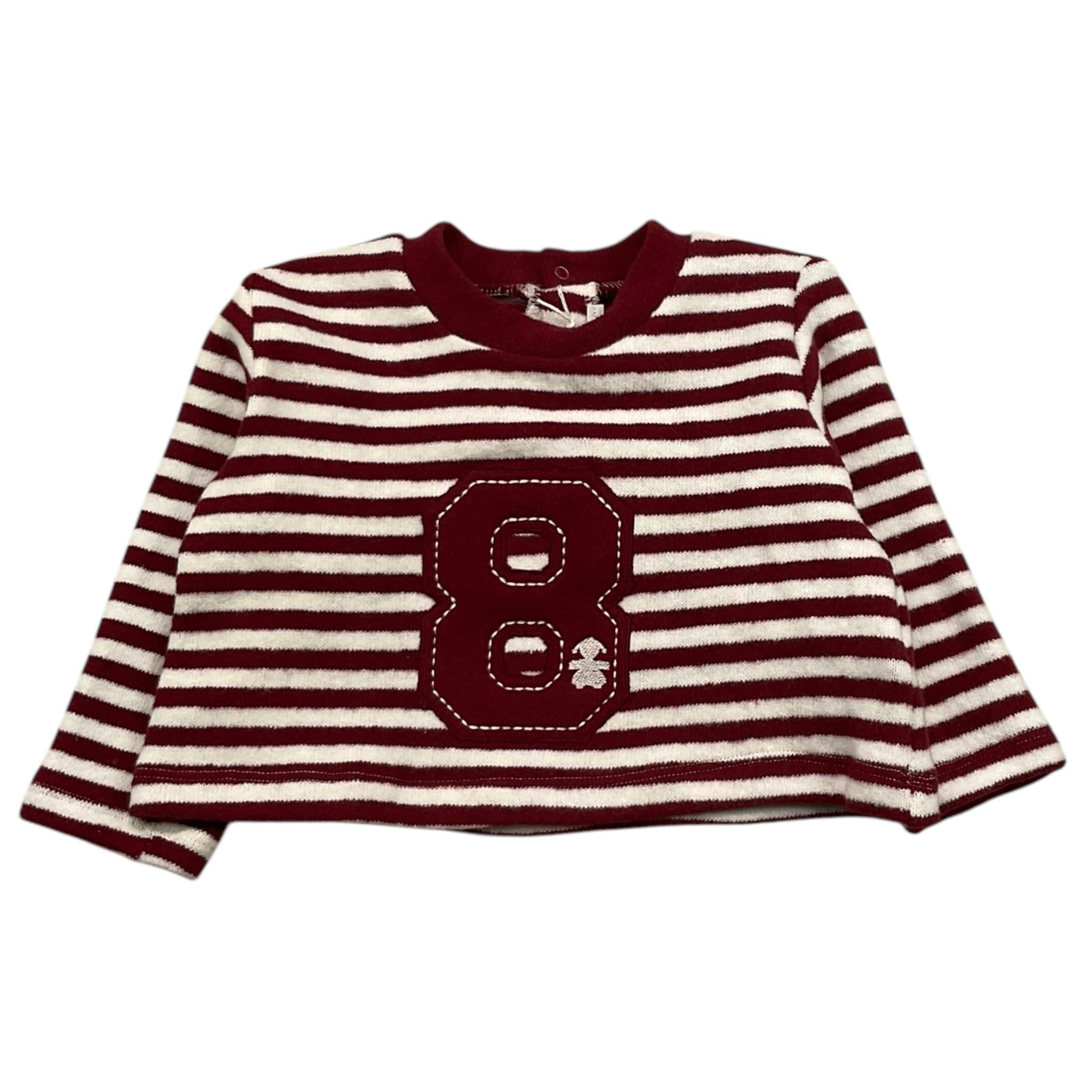 LE BEBE' maglia girocollo fantasia a righe Bianco/rosso per Neonata LBG6127 BIANCO/ROSSO LE BEBE' 