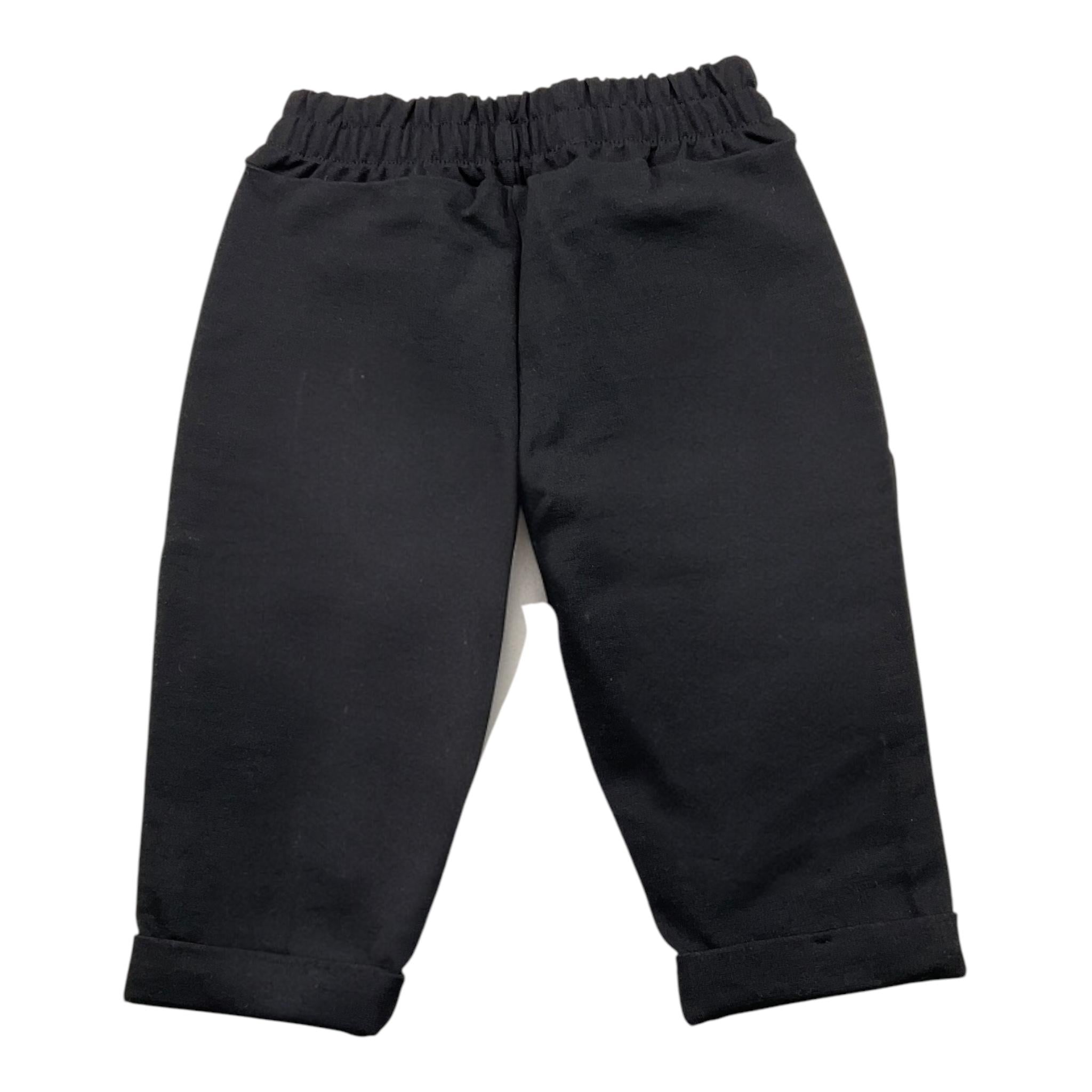 DANIELE ALESSANDRINI pantalone tinta unita con elastico in vita Nero per Bambino 1291P00049 NERO DANIELE ALESSANDRINI 