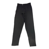 Datch Solid Color Black Logo Leggings For Girls