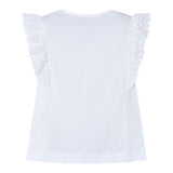 Mayoral T-Shirt Tinta Unita con Ricami per Bambina 3010 BIANCO MAYORAL 