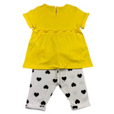 Kangaroo 2 Piece Set Yellow T-Shirt-Leggings for Baby Girl