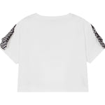 Monnalisa T-Shirt Girocollo Tinta Unita con Stampa Cuore per Bambina 119605 BIANCO MONNALISA 