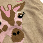 SAINT BARTH maglia girocollo tinta unita con stampa  Sabbia per Bambina PRC000001 SABBIA SAINT BARTH 