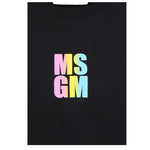 Msgm T-Shirt Girocollo Tinta Unita con Stampa per Bambina S5MSJGTH218 NERO MSGM 