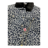 JOHN RICHMOND giubbino in denim tinta unita fantasia maculata Blu per Bambina RGA25032GC BLU JOHN RICHMOND 