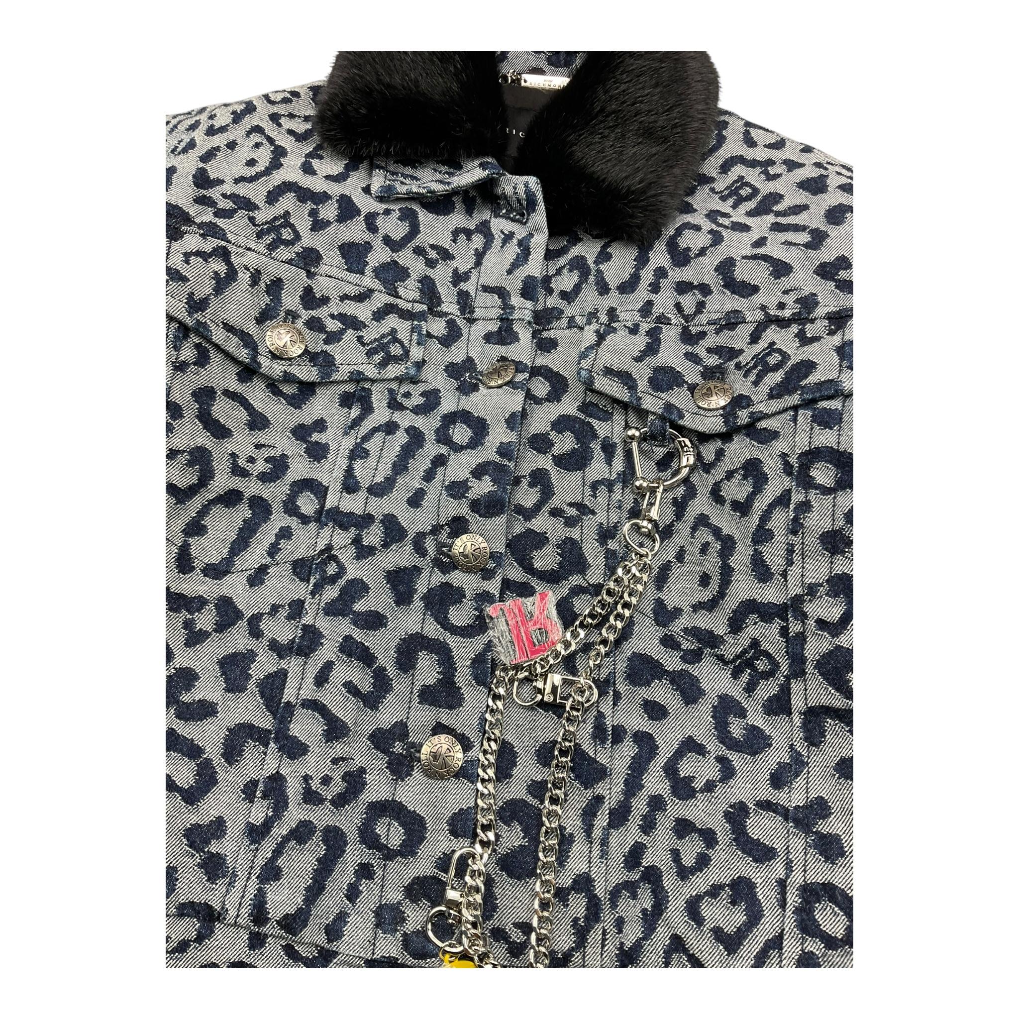 JOHN RICHMOND giubbino in denim tinta unita fantasia maculata Blu per Bambina RGA25032GC BLU JOHN RICHMOND 