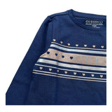 Guess Shirt Girocollo Tinta Unita con Logo per Neonata K5RI04K6YW4 BLU GUESS 