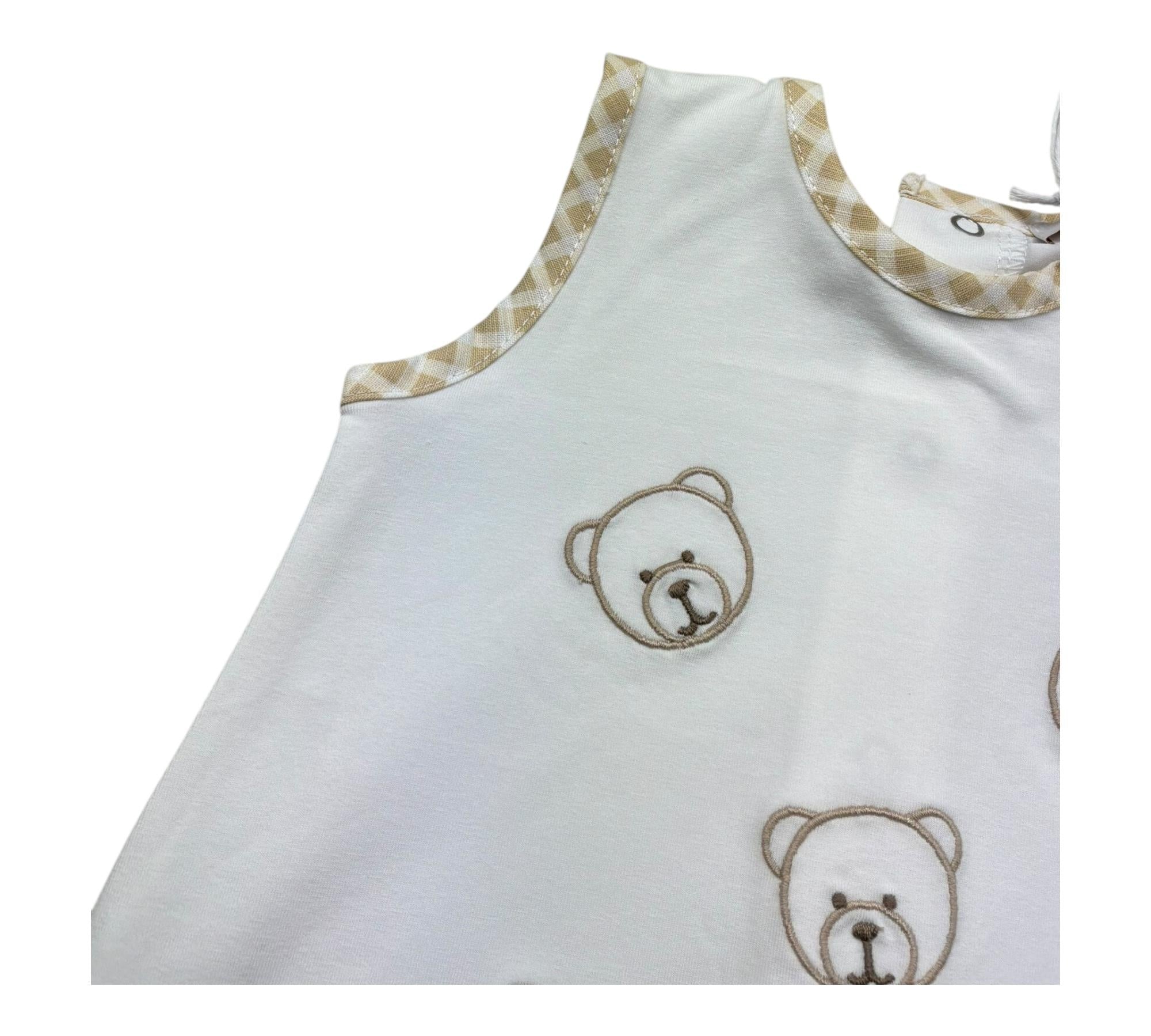 Le Bebe Pagliaccetto Giromanica Tinta Unita per Neonato LBB5283 BIANCO LE BEBE 