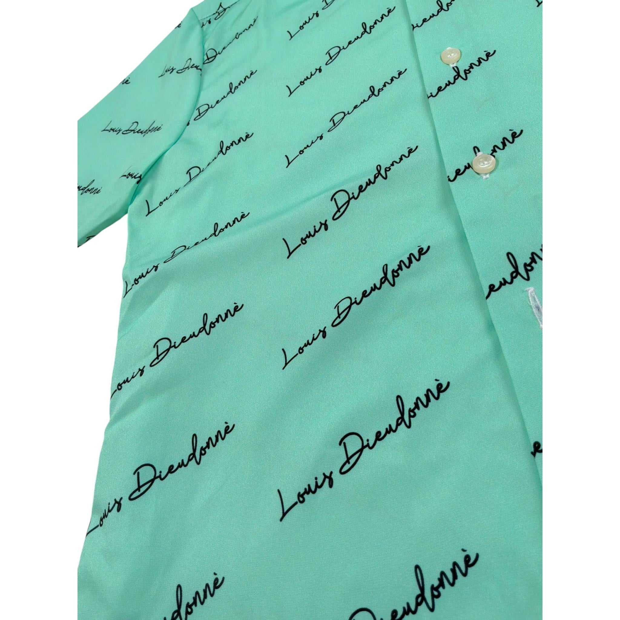 Louis Dieudonne' Camicia Bicolore con Fantasia Verde per Bambino UJRRUIIU VERDE LOUIS DIEUDONNE' 