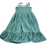 Saint Barth Abito Bretelline Tinta Unita Lurex per Bambina MIKI001 VERDE SAINT BARTH 