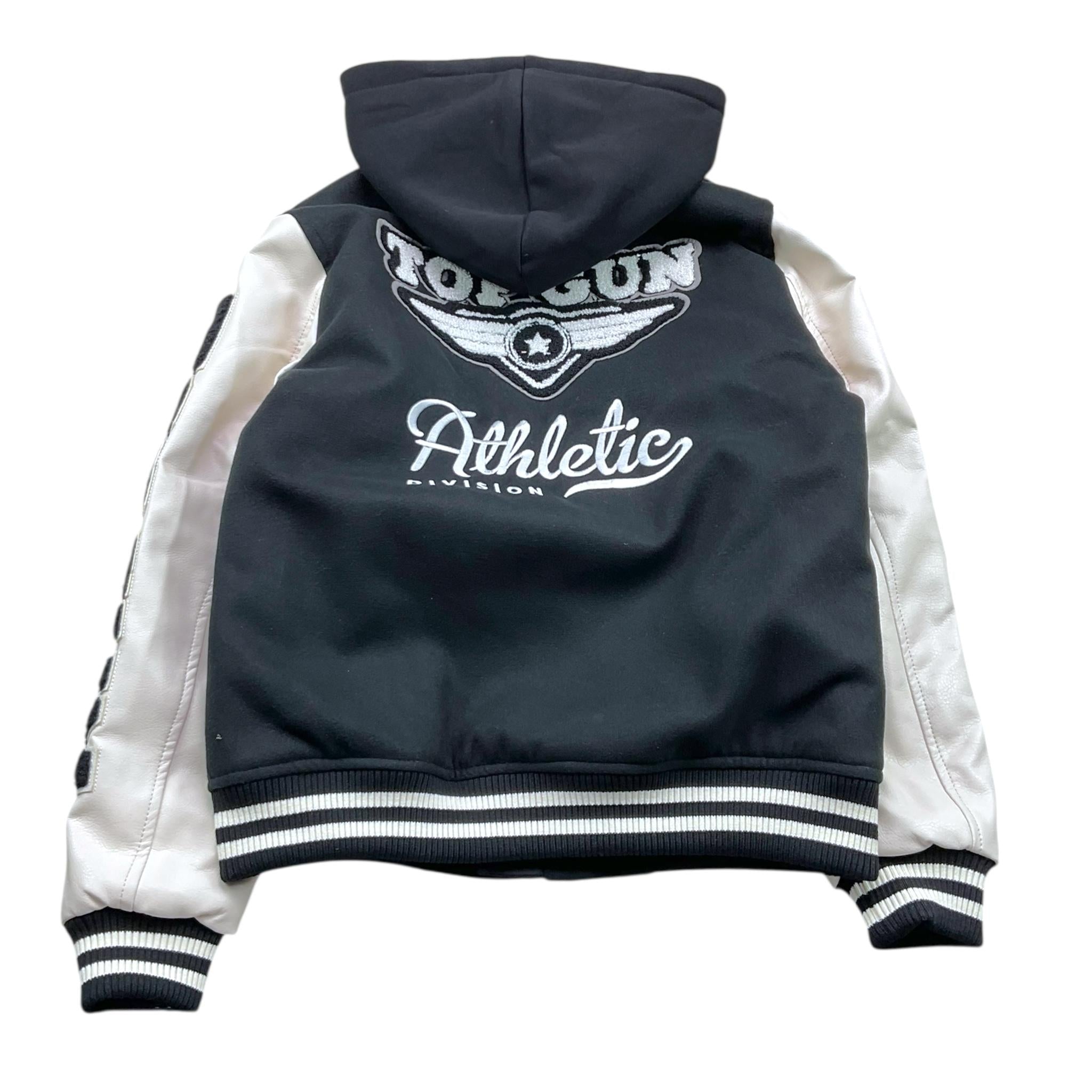 TOP GUN giubbino modello college bicolore con cappuccio Bianco/nero per Bambino 02G0585 BIANCO/NERO TOP GUN 