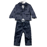 Shako' Complete 3 Piece Shirt-Jacket-Pants-Bow Tie Blue For Newborn